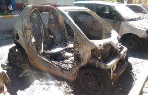 На Пасху в Ірпені вщент згорів автомобіль