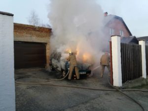 У Горенці вогнеборці ліквідовували пожежу приватного автомобіля