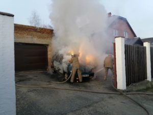 У Горенці вогнеборці ліквідовували пожежу приватного автомобіля 