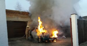 У Горенці вогнеборці ліквідовували пожежу приватного автомобіля