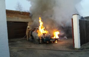 У Горенці вогнеборці ліквідовували пожежу приватного автомобіля