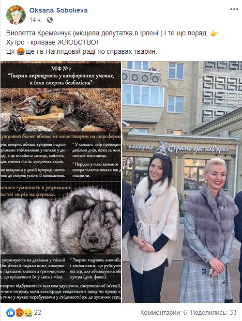 Депутатку Віолетту Кременчук звинуватили в лояльності до жорстокого поводження з тваринами