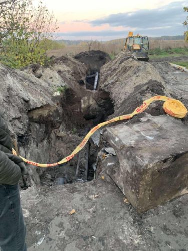 Купи піску на газовій мережі до «Синергії сіті» на заплаві Ірпеня