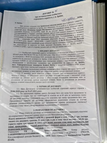 Кафе-зупинка в Ірпені поблизу парку «Центральний»: місцева влада розпоряджається державною землею?