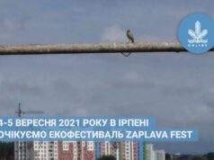 ZAPLAVA FEST – ЕКОФЕСТИВАЛЬ В ІРПЕНІ: 4-5 ВЕРЕСНЯ 2021 РОКУ